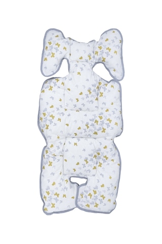 Ezh Collection 8010 Puset ve Oto Koltuğu Minderi Beyaz-Gold