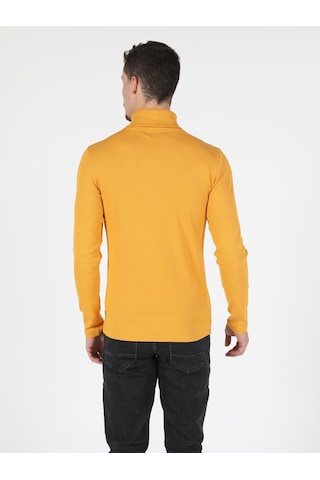 Colin's Colins Slim Fit Yarım Balıkçı Yaka Düz Erkek Sari Uzun Kol Tişört Cl1049854 Q1.v1 Ylw Sarı