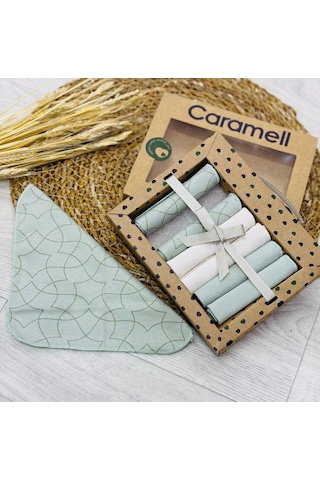 Caramell Organik 7 Li Ağız Mendili Çok Renkli