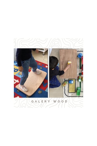 Galerywood 0-3 Yaş Denge Denge Tahtası, Montessori Balance Board, Doğal Ahşap Çocuk Oyuncak, Spor Ekipmanı, M Ahşap