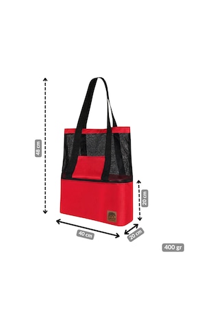 Kamp Ayısı Thermo Bag - Sıcak/soğuk Termal Korumalı Kamp, Piknik, Plaj Çantası 16+22 38 Lt Kırmızı