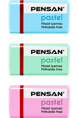 Pensan Pastel Renkli Silgi 3 Adet