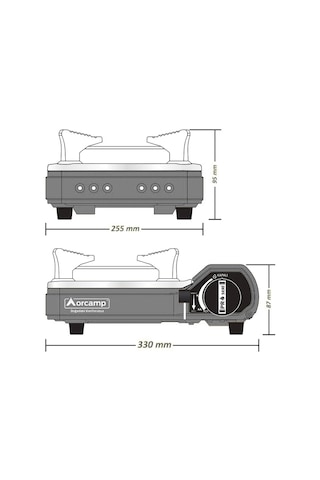 Orcamp Tekli Portatif Ocak Gri CK-505 Gri