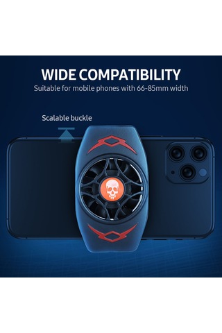 Reedark Usb Güçlü Taşınabilir Cep Telefonu Soğutucu Fan - Hızlı Soğutma, Geniş Uyum, Sessiz Çalışma Siyah