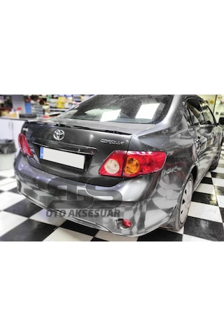 Sts Oto Aksesuar Toyota Corolla Uyumlu 2007 - 2011 Bagaj Üstü Slim Spoiler Bagaj Çıtası (Parlak Siyah) Piano Black