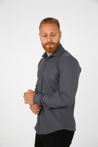 Brango 13346 Erkek Spor Gömlek Antrasit