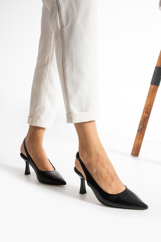 Paris Shoes Kadın Siyah Sade Tasarım Topuklu Ayakkabı A769-siyah Siyah