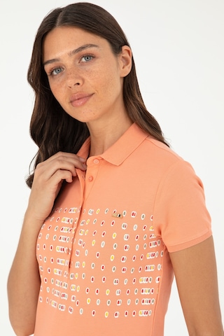U.S. Polo Assn. Kadın Somon Polo Yaka Tişört 50282885-VR047