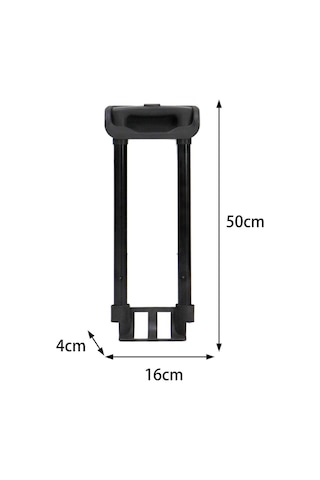 Homyl Seyahat Bagaj Çekme Çubuğu Arabası Çantası 50cmx16cmx4cm Siyah