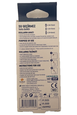 Banduff Su Geçirmez Yara Bandı 8li 2 Paket