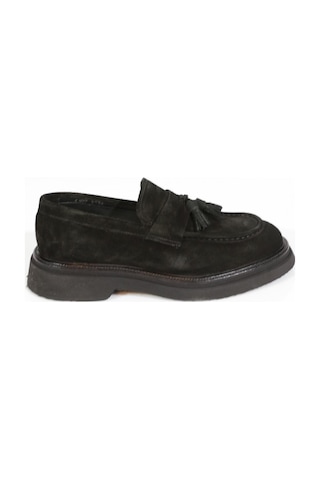 Dgn 2136 Erkek Loafer Ayakkabi Siyah Süet