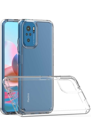 Xiaomi Redmi Note 10S Kılıf Zore Coss Şeffaf Sert Silikon Kılıf Renksiz