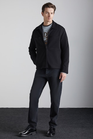 CALPE Erkek %100 Pamuk Siyah Ceket