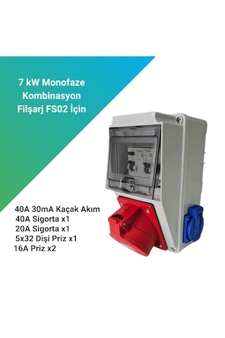 Filşarj 7.4 Kw Monofaze Kombinasyon Kutusu