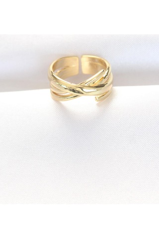 Kalın Gold Renk Ayarlanabilir Yüzük Altın