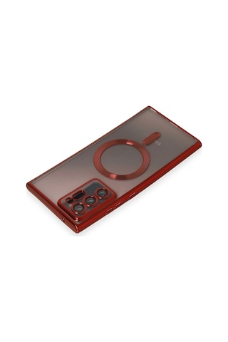 Newface - 701 - Samsung Galaxy Uyumlu Note 20 Ultra Kılıf Kross Magneticsafe Kapak - Kmrsfres - - Kırmızı