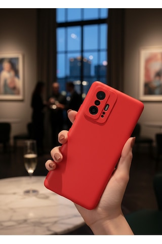 Xiaomi Mi 11t Pro 5g Uyumlu İçi Kadife Kamera Korumalı Renkli Silikon Kılıf