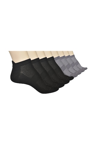 Elyfer 8 Çift Bambu Kadın-Erkek Unisex Yumuşak Terletmez Patik Çorap