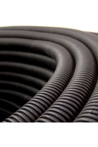 Mutlusan 14 Q Siyah Plastik Spiral Boru, 100 Metre