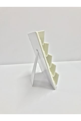 Ayaklı süet kaplama küpe standı Krem