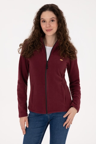 U.S. Polo Assn. Kadın Bordo Fermuarlı Dik Yaka Polar Sweatshirt 50316729-VR177