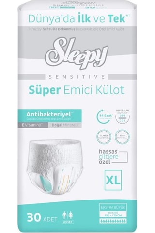 Sleepy Sensitive Emici Külot Xlarge 30 Adet XL