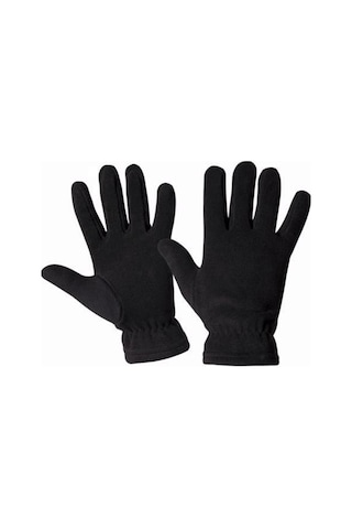 Kışlık Polar Eldiven - Bere - Ipli Boyunluk - Kulaklık 4'lü Set Siyah