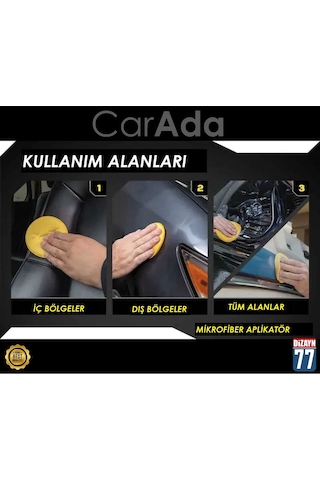 Mikrofiber Wax Pedi, Pasta Cila Ve Torpido Parlatma, Temizleme Aplikatörü 3 Adet