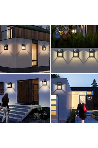 Güneş Enerjili Duvar Lambası, Hareket Sensörlü S-50 Çok Renkli