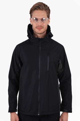 Çift Renkli Riptstop Softshell Mont Siyah - Haki