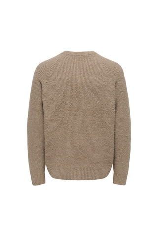 Only & Sons Onsdale Rlx Ls Raglan Knıt Erkek Gray Kazak - 22035118 Gri