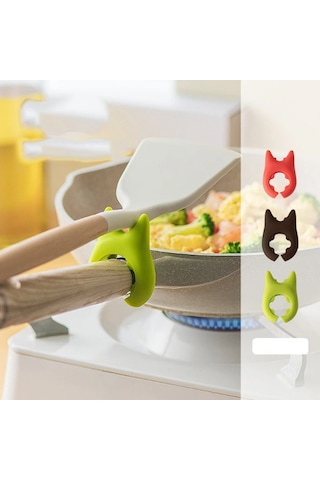 Silikon Tava Tencere Kaşık Tutucu Çok Renkli