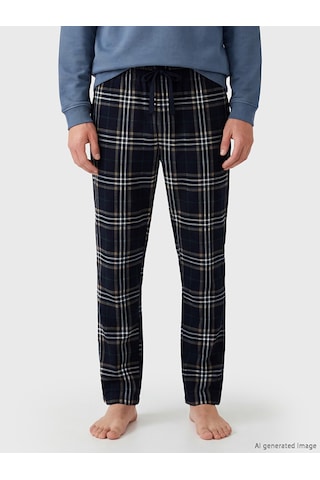 Lc Waikiki Lc Waıkıkı Lacivert Standart Kalıp Ekose Erkek Pijama Altı