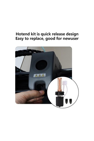 Sointeresting Flashforge Adventurer 5m/5m Pro İçin Hotend Kiti, Hızlı Değiştirilebilir Sıcak Uç Tertibatı 0.2/0.4/0.6mm Sertleştirilmiş Çelik Nozul