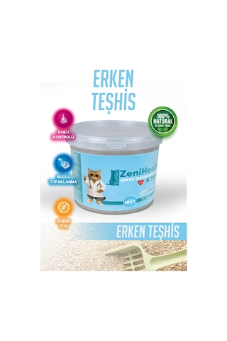 Zenihealth Erken Teşhis Bentonit Kedi Kumu 10 Lt Ph Seviyesine Göre Renk Değiştiren
