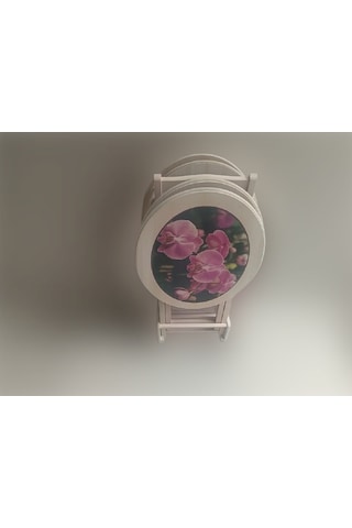 Zigon Sehpa ÇANTA OVAL Model Çiçek MOTİF MODEL HAM Kayın Torna İskelet Nature Kutu sevk El Yapım
