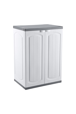 Çelikayna Çok Amaçlı Demonte Banyo Dolabı İki Kapılı Üç Raflı-805 Beyaz