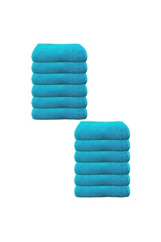 12li Paket Boya Tutmayan Mikrofiber El Yüz Spor Kuaför Havlusu 50x90 Cm Mor