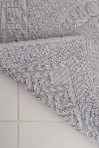 Botti Home %100 Pamuk 2'li Banyo Ayak Havlusu Seti, Pamuklu Jakarlı Dokuma Ayak Havlusu 50 X 70 Cm, 2 Parça Çeyizlik Lüks Ayak Havlusu Takımı Açık Gri
