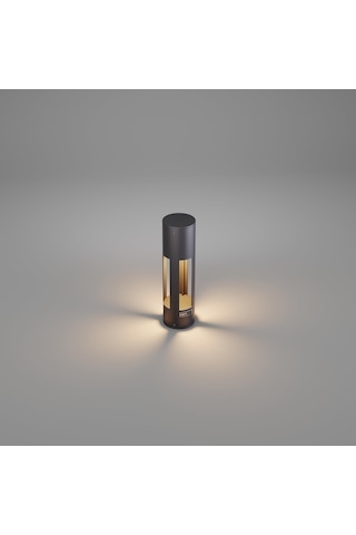 Curvex 35 Cm Alüminyum Bahçe Aydınlatması Bollard Modern Yürüyüş Yolu Lambası, 3000k Sıcak Beyaz Işık Rengi, Elektrostatik Toz Boyalı Dış Mekan Aydınlatma Direği Sku: Smgstkc57064d3c0