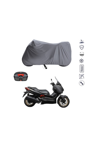 Yamaha X-Max 250 ABS Çantalı Motosiklet Su Geçirmez Topcase Uyumlu Motor Branda
