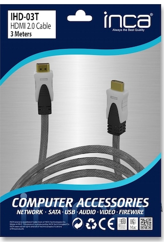 Inca IHD-05T 2.0V 5 Metre 4K Full HD 2160P Hdmi to Hdmi Kablo