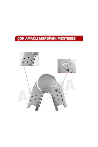 Asvera Akrobat Merdiven Menteşesi - 60.5x21.5 Mm Profil Uyumlu Sanayi Tipi Çelik Kilit Mekanizması