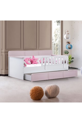 Yavrulu Karyola, Mira Yavrulu Montessori Karyola - Pembe + 1 Adet Comfort Yatak