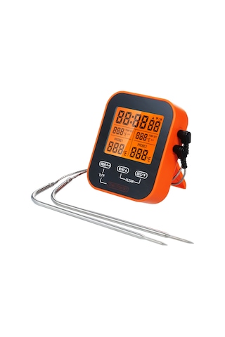 Suofeng Çift Problu Kablosuz Dijital Gıda Termometresi Ve Zamanlayıcı, Izgara Ve Fırın İçin