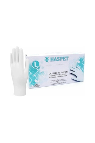 Has-pet Latex Pudralı Eldiven L Beden