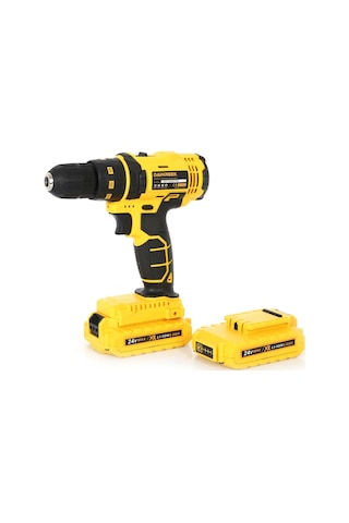 Dawrek 24 V 5 Ah Çift Akülü Darbeli Matkap Vidalama + 17 Parça Set