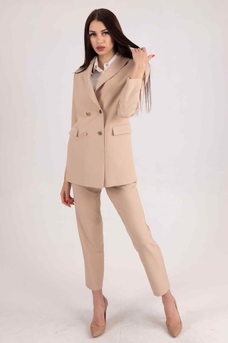 Feminist Bej Blazer Ceket Pantolon İkili Takım 0106305.55 Bej