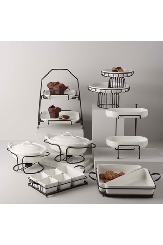 Linens Arlina Ayaklı Tabak 20,5x20,5x11,5 Cm