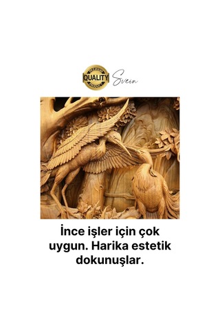 Premium Paslanmaz Ahşap El Oyma Bıçak Seti 12 Parça Siyah Uç İskarpela Hobi Profesyonel İşleme Aleti